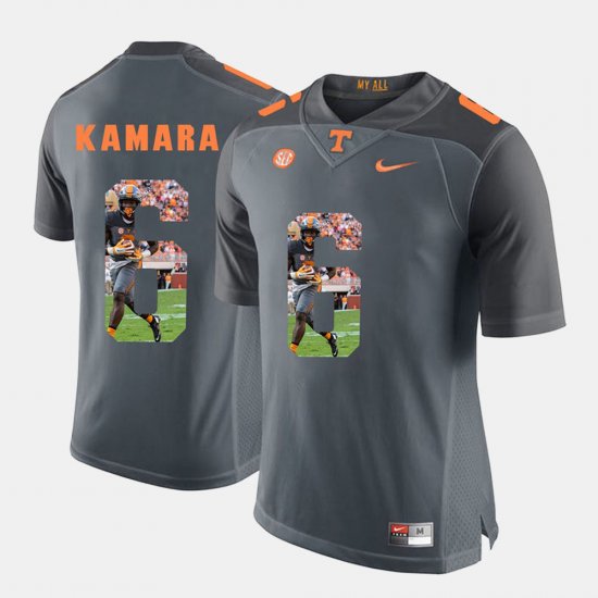 #6 Alvin Kamara Pictorial Fashion Tennessee Volunteers Men Grey Jersey 746757-930