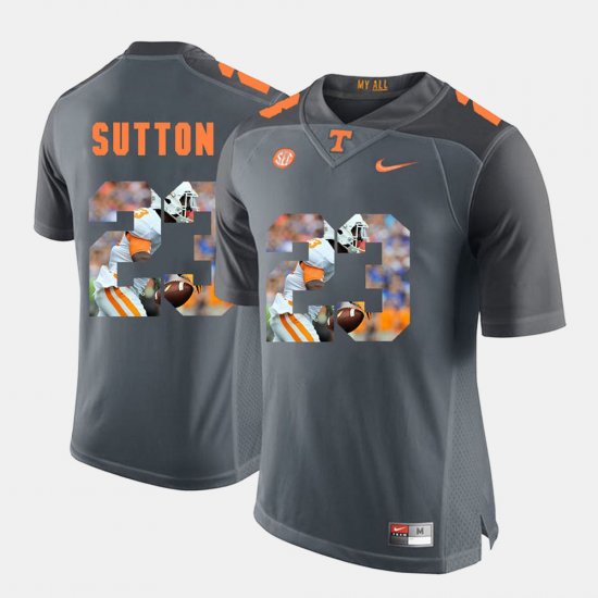 #23 Cameron Sutton Pictorial Fashion UT Men\'s Grey Jersey 738096-740