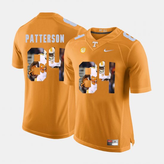 #84 Cordarrelle Patterson Pictorial Fashion UT Mens Orange Jersey 541695-977