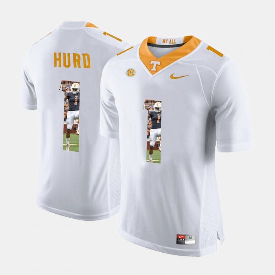 #1 Jalen Hurd Pictorial Fashion Tennessee Vols Men\'s White Jersey 323366-708