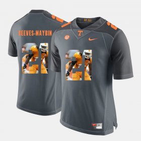 #21 Jalen Reeves-Maybin Pictorial Fashion Tennessee Volunteers Men Grey Jersey 690276-284