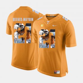 #21 Jalen Reeves-Maybin Pictorial Fashion Tennessee Volunteers Mens Orange Jersey 337323-114