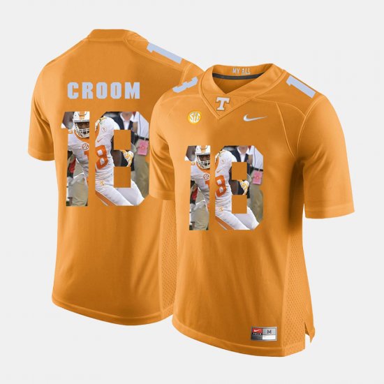 #18 Jason Croom Pictorial Fashion Vols Mens Orange Jersey 865498-608