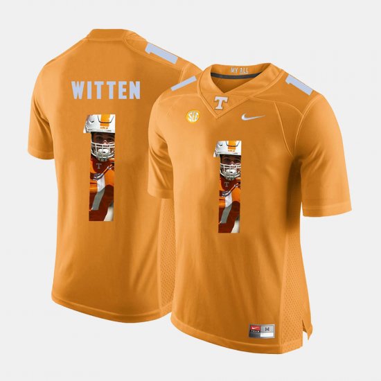 #1 Jason Witten Pictorial Fashion Vols Men Orange Jersey 665064-305