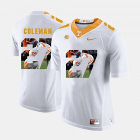 #27 Justin Coleman Pictorial Fashion UT Mens White Jersey 465740-726