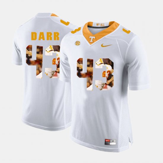 #43 Matt Darr Pictorial Fashion Tennessee Men\'s White Jersey 868300-847