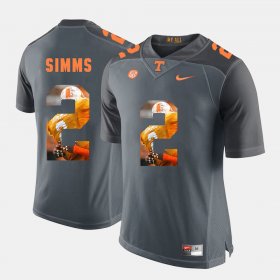 #2 Matt Simms Pictorial Fashion Vols Men's Grey Jersey 933272-948