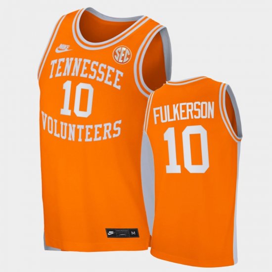 #10 John Fulkerson Retro Tennessee College Basketball Mens Orange Jersey 870196-879