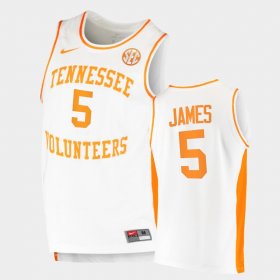 #5 Josiah-Jordan James Replica Tennessee Volunteers College Basketball Men's White Jersey 294936-240