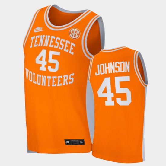 #45 Keon Johnson Retro Tennessee Vols College Basketball Men\'s Orange Jersey 956202-569