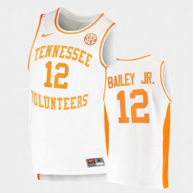 #12 Victor Bailey Jr. Replica Tennessee College Basketball Mens White Jersey 434184-592