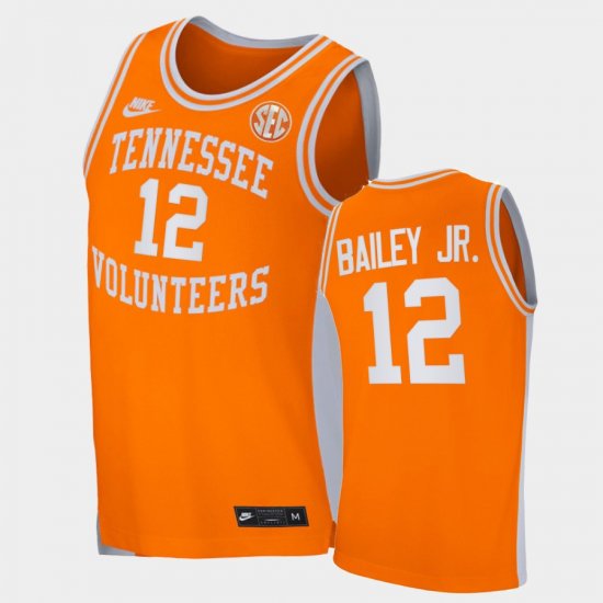 #12 Victor Bailey Jr. Retro Tennessee Vols College Basketball Men\'s Orange Jersey 667717-231