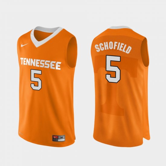 #5 Admiral Schofield Authentic Performace Vols College Basketball Men\'s Orange Jersey 214018-985