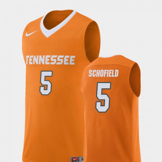 #5 Admiral Schofield Replica Vols College Basketball Mens Orange Jersey 845688-425