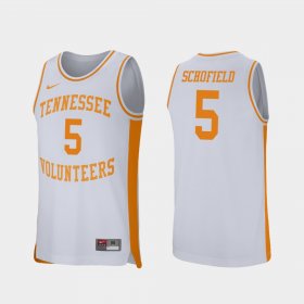 #5 Admiral Schofield Retro Performance Vols College Basketball Men's White Jersey 556281-463