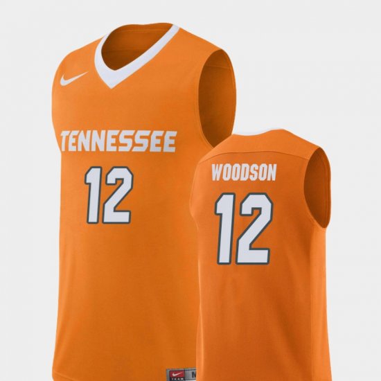 #12 Brad Woodson Replica Vols College Basketball Men Orange Jersey 394070-584