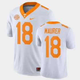 #18 Brian Maurer Game Tennessee Volunteers College Football Men's White Jersey 880956-845