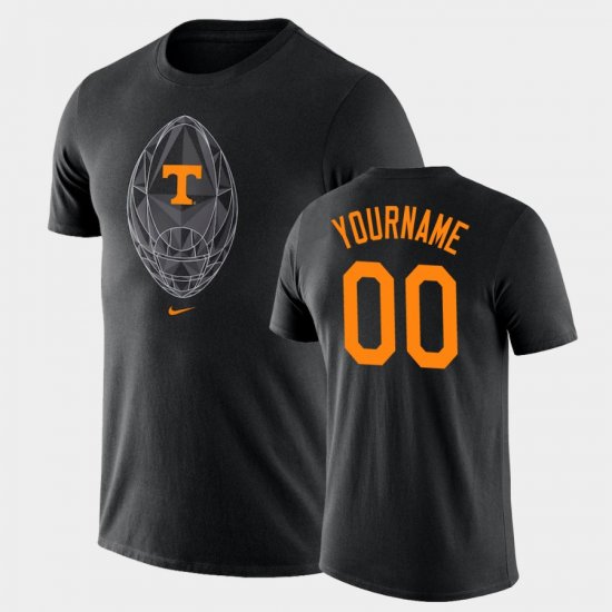 #00 Custom Football Icon Tennessee Legend Men Black T-Shirt 335133-840