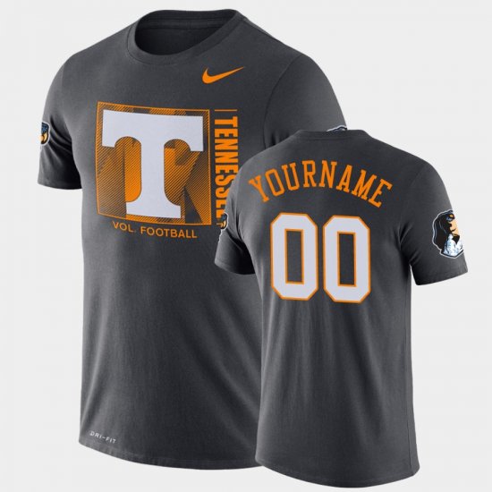 #00 Custom Team Issue Tennessee Vols Performance Men Black T-Shirt 878182-324