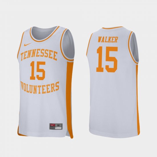 #15 Derrick Walker Retro Performance Tennessee Volunteers College Basketball Mens White Jersey 662102-743