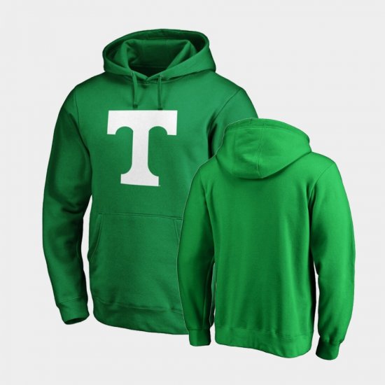 St. Patrick\'s Day Tennessee Vols White Logo Pullover Mens Green Hoodie 771997-803