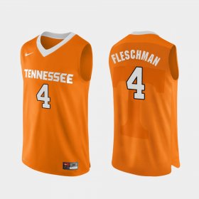 #4 Jacob Fleschman Authentic Performace Tennessee Vols College Basketball Mens Orange Jersey 916503-206