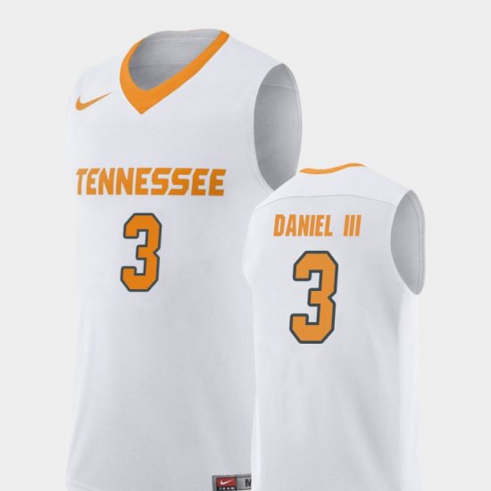 #3 James Daniel III Replica Tennessee Volunteers College Basketball Men\'s White Jersey 447716-173