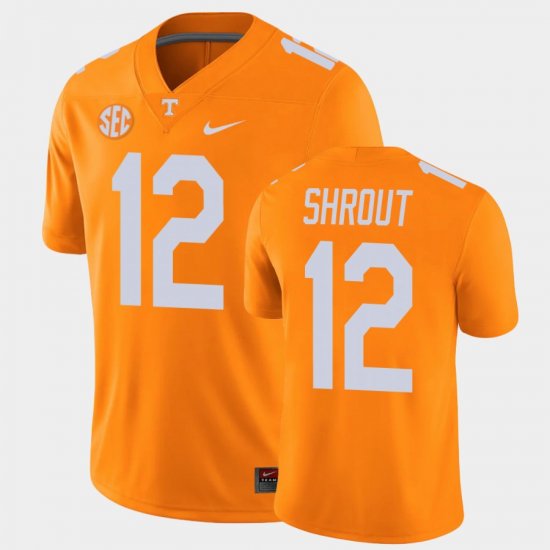 #12 J.T. Shrout College Football UT Alumni Player Game Men Orange Jersey 459479-432