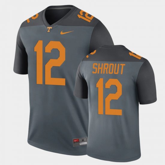 #12 J.T. Shrout Legend UT Performance Men\'s Gray Jersey 986686-616