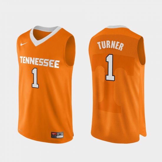 #1 Lamonte Turner Authentic Performace Tennessee College Basketball Mens Orange Jersey 686089-326