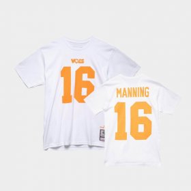 #16 Peyton Manning Name and Number Tennessee Vols Legacy Name Number Men's White T-Shirt 326628-983