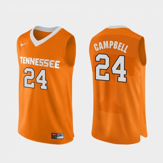 #24 Lucas Campbell Authentic Performace UT College Basketball Mens Orange Jersey 477371-974