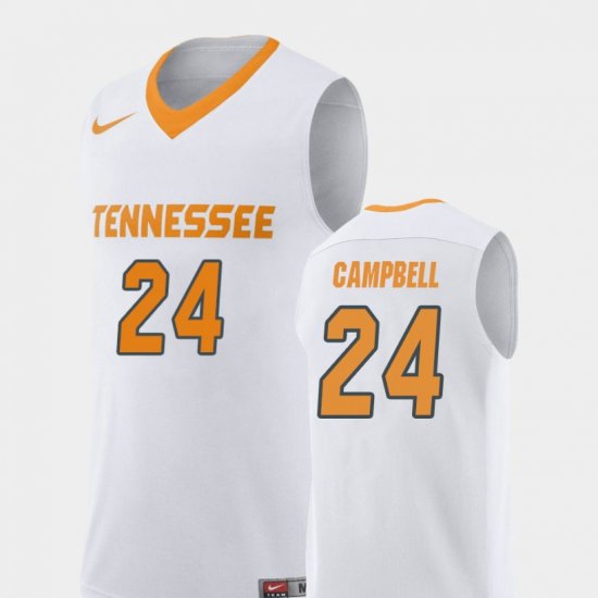 #24 Lucas Campbell Replica Tennessee College Basketball Men White Jersey 295564-265