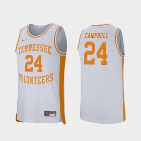 #24 Lucas Campbell Retro Performance Tennessee Vols College Basketball Men's White Jersey 719809-776