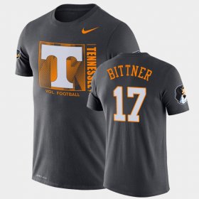 #17 Michael Bittner Team Issue Tennessee Volunteers Performance Men's Black T-Shirt 116143-326