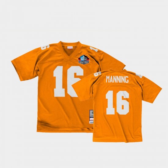 #16 Peyton Manning Legacy Replica Tennessee Volunteers Hall of Fame Patch Men\'s Orange Jersey 364067-728