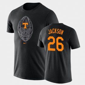 #26 Theo Jackson Football Icon Tennessee Volunteers Legend Mens Black T-Shirt 152833-929