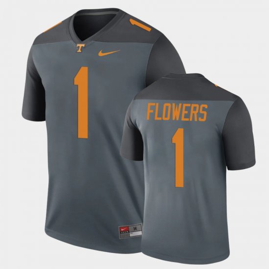 #1 Trevon Flowers Legend Tennessee Vols Performance Men\'s Gray Jersey 521561-555