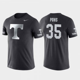#35 Yves Pons Travel Tennessee College Basketball Performance Men Anthracite T-Shirt 202843-479 #35 Yves Pons Travel Tennessee College Basketball Performance Men Anthracite T-Shirt 202843-479