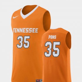 #35 Yves Pons Replica Tennessee College Basketball Mens Orange Jersey 499513-355