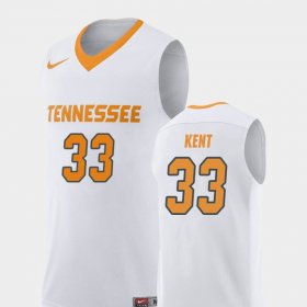 #33 Zach Kent Replica Tennessee College Basketball Men's White Jersey 595291-549