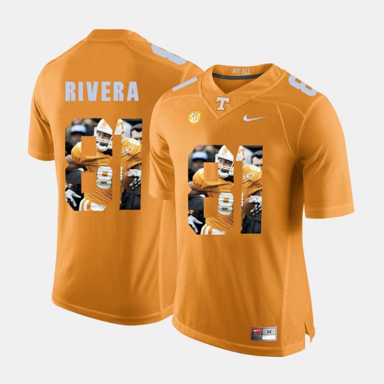 #81 Mychal Rivera Pictorial Fashion Tennessee Men\'s Orange Jersey 767371-236