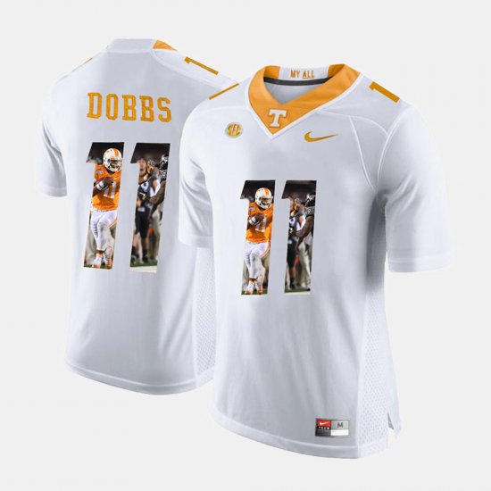 #11 oshua Dobbs Pictorial Fashion Tennessee Volunteers Men\'s White Jersey 226435-967