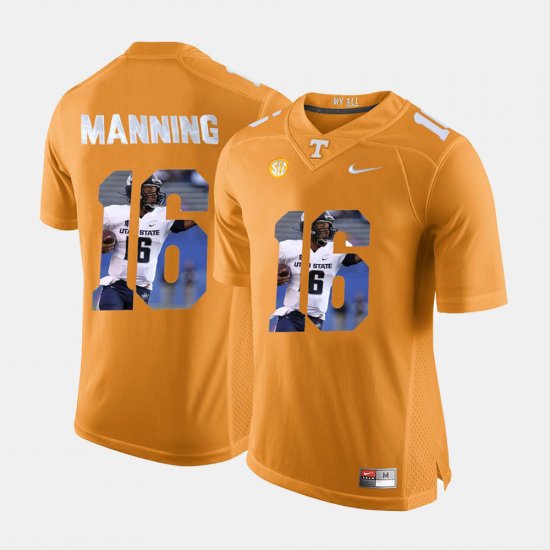 #16 Peyton Manning Pictorial Fashion Vols Men Orange Jersey 461115-272