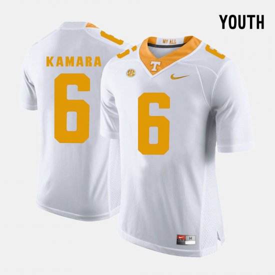 #6 Alvin Kamara College Football UT Youth White Jersey 656247-949