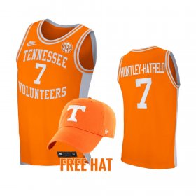 #7 Brandon Huntley-Hatfield College Basketball Tennessee Volunteers Retro Basketball Free Hat Mens Orange Jersey 236644-674 #7 Brandon Huntley-Hatfield College Basketball Tennessee Volunteers Retro Basketball Free Hat Mens Orange Jersey 236644-674