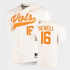 #16 Camden Sewell College Baseball Tennessee Vols 2022 Replica Men White Jersey 286445-474