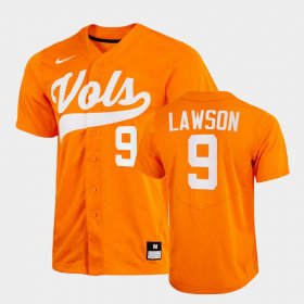 #9 Cortland Lawson College Baseball Tennessee Volunteers 2022 Home Mens Orange Jersey 608331-554