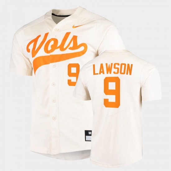 #9 Cortland Lawson College Baseball Vols 2022 Replica Men White Jersey 837266-975