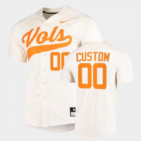 #00 Custom College Baseball Tennessee 2022 Replica Men White Jersey 993184-958